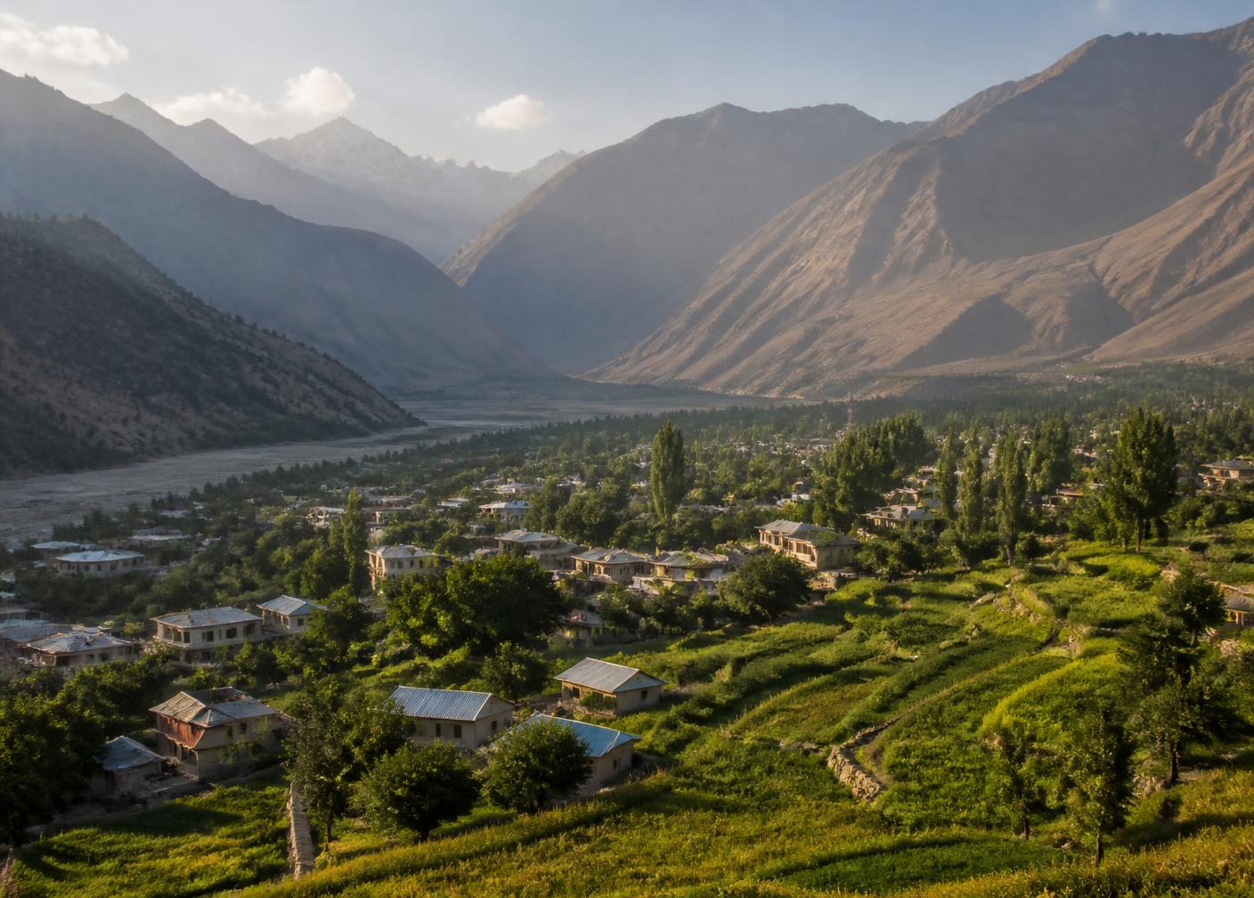 Mountain valley community in Swat where HELMAN begins its work